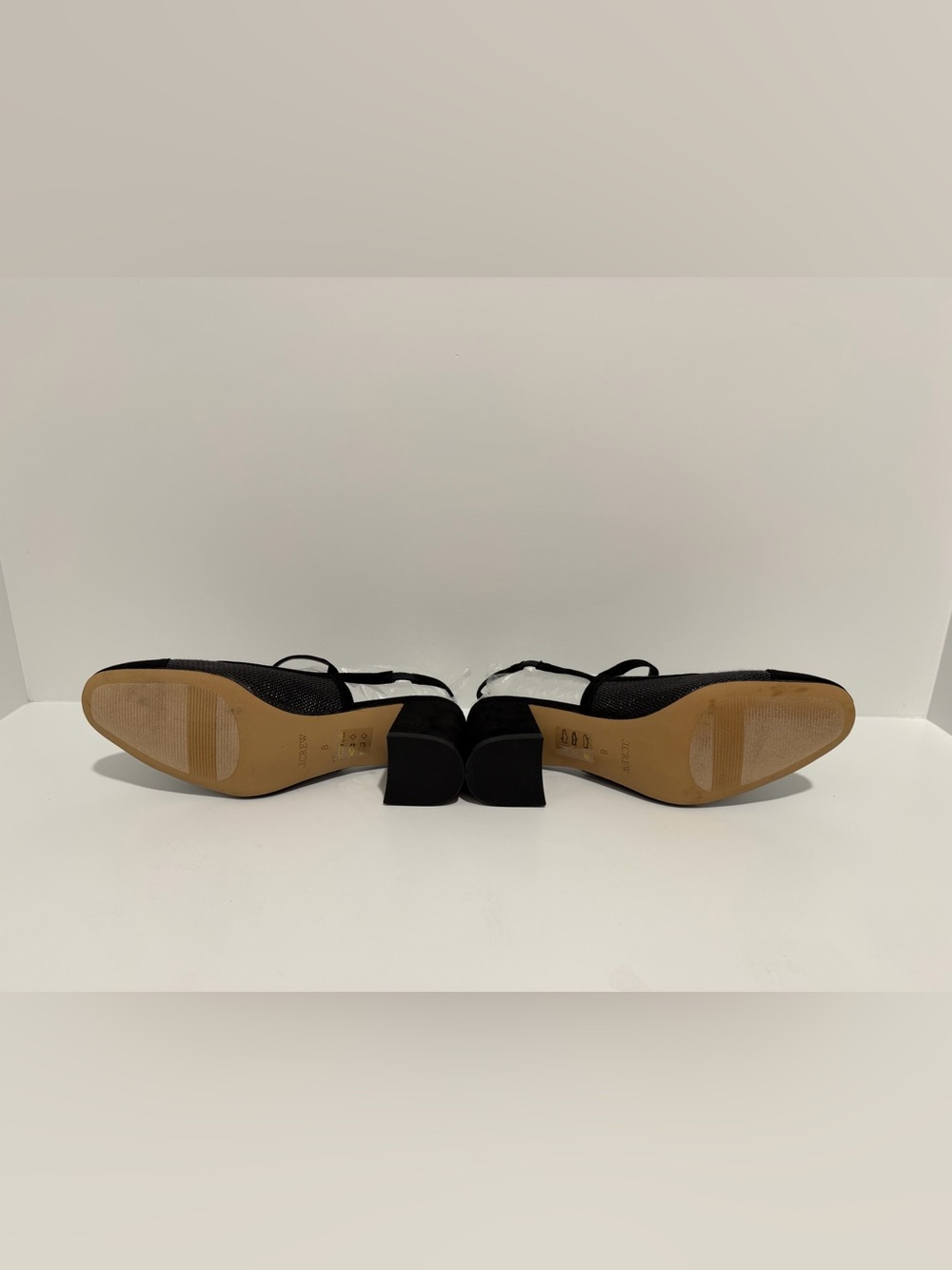 NEW J. Crew Woven Slingback Heels Black Raffia Multi 8 block heel CR274 $138 - Picture 10 of 10